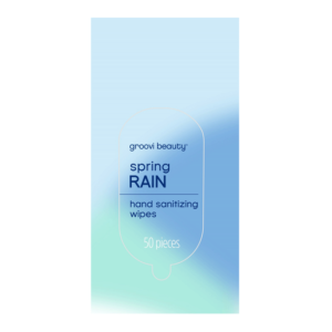 Groovi Beauty Spring Rain Hand Sanitizing Wipes 50-Count